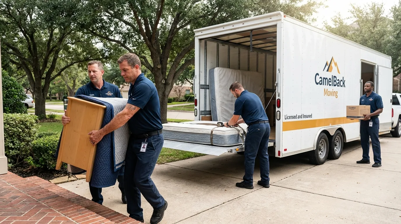 Crew loading residential truck for cross-state move from Dunbar, PA
